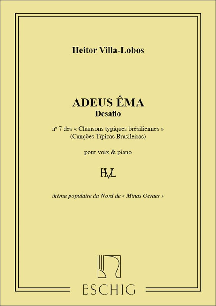 Chansons Typiques Bresilienne N 7 (Adeus Ma)